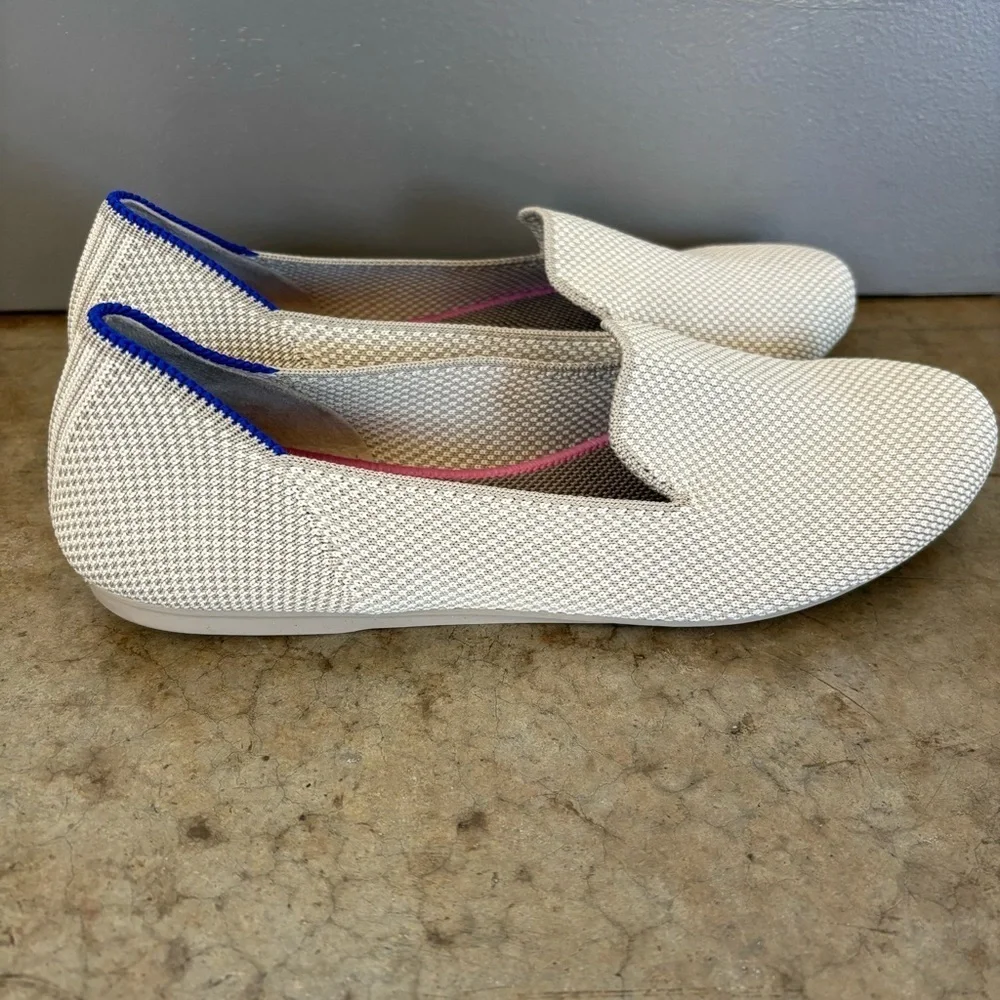 Rothy’s Cream Rounded‎ Toe Flats Size 6